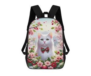 sinyumoney Festive Cat 01 Spring Mochilas Infantiles Impresas En 3D, Mochilas De Moda Informales, Mochilas De Viaje Bonitas, Mochilas Informales Para Exteriores Para Niños Y Niñas 17inch