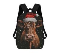 sinyumoney Festive Cow Christmas Mochilas Informales Para Niños, Mochila Escolar Para Adolescentes, Niñas Y Niños, Mochilas Para Libros 17inch