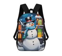 sinyumoney Festive Snowman Winter Mochilas Impresas En 3D Para Niños, Mochila Escolar, Mochila Informal Para Exteriores, Mochila Informal De Moda Para Niños, Lindas Bolsas De Viaje 17inch