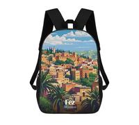 sinyumoney Fez, Morocco Travel Mochilas Para Niños Mochilas Escolares Mochila Escolar Para Niños Impresa En 3D Mochilas De Viaje De Moda Para Niños De Primaria Y Secundaria 17inch