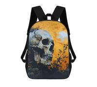 sinyumoney Field of Flowers And Skull Mochila Para Niños, Adolescentes Y Estudiantes, Mochilas Para Niñas, Mochilas Para Niños Pequeños, Primaria Y Secundaria 17inch