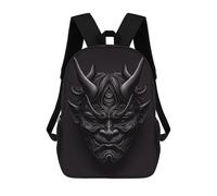sinyumoney Fierce Hannya Mask Mochila Escolar Impresa En 3D Para Niños Y Niñas, Mochila Escolar, Mochila De Viaje Para Niños 17inch