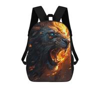 sinyumoney Fierce Lion of Fire Mochilas Infantiles Impresas En 3D, Mochilas De Moda Informales, Mochilas De Viaje Bonitas, Mochilas Informales Para Exteriores Para Niños Y Niñas 17inch