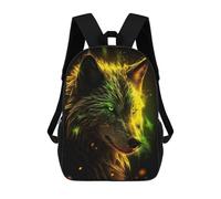 sinyumoney Fierce Wolf And Electric Mochila Infantil Para Niñas Y Niños, Mochila De Día, Escuela Primaria, Perfecta Para La Vuelta Al Cole O Educación Física, Regalos Y Viajes 17inch