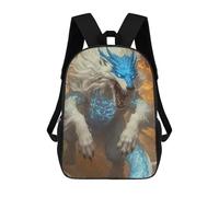 sinyumoney Fierce Wolf Creature Mochila Escolar Para Niños Mochila Escolar Impresa En 3D Mochila Escolar De Moda Para Niños De Primaria Y Secundaria 17inch