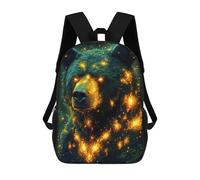 sinyumoney Fiery Bear in Forest Mochila Escolar Infantil Impresa En 3D Para Niños, Mochilas De Viaje, Bolsas Para Libros, Mochila Escolar Infantil 17inch