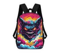 sinyumoney Fiery Demon Head Art Print Mochilas Infantiles Mochila Escolar Impresa En 3D Para Niños Mochilas De Viaje Bolsas Para Libros Para Niños 17inch Mochila Escolar