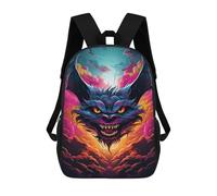 sinyumoney Fiery Demon Head Artwork Mochila Escolar Infantil De 17 Pulgadas, Impresa En 3D, Estilo Casual, Para Niños, Ideal Para Viajes, Como Mochila Escolar O Para Llevar Libros.