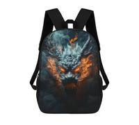 sinyumoney Fiery Dragon Head Art Print Mochila Escolar Informal Para El Día A Día, Para La Escuela, El Trabajo Y Los Viajes Para Hombres, Mujeres Y Adolescentes. 17inch