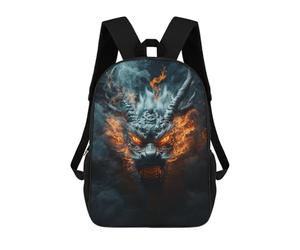 sinyumoney Fiery Dragon Head Art Print Mochila Escolar Informal Para El Día A Día, Para La Escuela, El Trabajo Y Los Viajes Para Hombres, Mujeres Y Adolescentes. 17inch