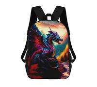 sinyumoney Fiery Dragon Majesty Mochila Infantil De Moda Divertida Mochila Escolar Para Niños Y Adolescentes Con Impresión 3D Para Niños 17inch