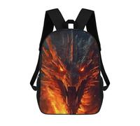 sinyumoney Fiery Dragon Portrait -1 Mochila Escolar Impresa En 3D Mochilas Informales Para Niños Mochila Escolar Impresa En 3D Para Niños De Primaria Y Secundaria 17inch