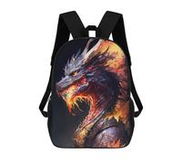 sinyumoney Fiery Dragon Portrait -6 Mochilas Para Niños Mochila Escolar Mochila Escolar Impresa En 3D Para Niños Estudiantes De Primaria Y Secundaria 17inch