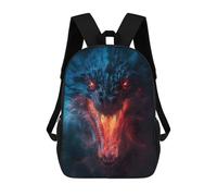 sinyumoney Fiery Dragon Portrait Mochila, Mochila Infantil, Mochila Escolar Para Estudiantes, Mochila Para Libros, Mochila Escolar Impresa En 3D Para Niños Y Niñas 17inch