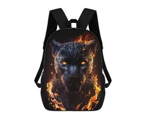 sinyumoney Fiery Flames Black Panther Mochila Escolar Resistente Al Agua Para Computadora, Ideal Para Campus, Actividades Al Aire Libre, Viajes Y Deportes 17inch