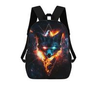 sinyumoney Fiery Galactic Fox Mochila Escolar Impresa En 3D Para Niños Y Niñas, Mochila Escolar, Mochila De Viaje Para Niños 17inch