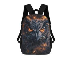 sinyumoney Fiery Gaze of The Owl Mochila Escolar Ligera Para El Colegio, Mochila Escolar De Día, Mochila Para Libros Para La Universidad Para Niñas, Adolescentes 17inch