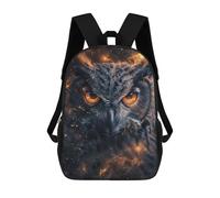 sinyumoney Fiery Gaze of The Owl Mochila Escolar Mochilas Escolares Para Niñas Y Niños Mochila Con Bolsillo Mochila Escolar De Moda Mochila Infantil 17inch