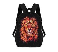 sinyumoney Fiery King Lion Mochila Escolar Infantil Con Impresión 3D, Mochila Escolar Informal Para Niños De Primaria Y Secundaria 17inch