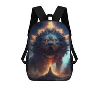 sinyumoney Fiery Lion Guardian Mochilas Infantiles Impresas En 3D De 17 Pulgadas. Mochila Escolar Informal Impresa En 3D Para Niños De Primaria Y Secundaria.