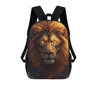 sinyumoney Fiery Lion Portrait Mochila Escolar Infantil De Moda Informal Mochilas Infantiles Impresas En 3D Mochila Grande Para Niño 17inch