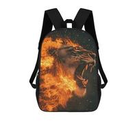 sinyumoney Fiery Lion Roar Mochilas Infantiles Impresas En 3D, Mochilas De Moda Informales, Mochilas De Viaje Bonitas, Mochilas Informales Para Exteriores Para Niños Y Niñas 17inch