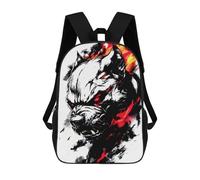 sinyumoney Fiery Pitbull Portrait Mochila Escolar Para Escuela Secundaria, Preparatoria, Universidad Y Viajes Para Hombres/mujeres 17inch