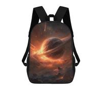 sinyumoney Fiery Planet with Rings Mochila Escolar Impresa En 3D 17inch Mochila Escolar Infantil Mochilas De Viaje Mochila Informal De Moda Para Niños Y Estudiantes