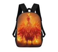 sinyumoney Fiery Rooster Burning Landscape Mochilas Infantiles Escolares Impresas En 3D, Mochilas Para Niños, Mochilas De Viaje Para Niños Y Niñas, Mochilas Escolares Para Niños 17inch