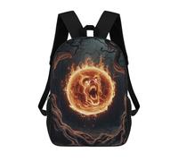 sinyumoney Fiery Skull in Forest Mochilas Infantiles Impresas En 3D Para Niños, Mochilas Escolares De Moda, Mochilas De Viaje, Mochilas Escolares Para Niños De Primaria 17inch