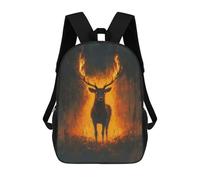 sinyumoney Fiery Stag Mochila Escolar Mochila Para Niños Impresa En 3D Mochilas Infantiles Para Niños Y Niñas Mochilas Escolares Mochilas De Viaje Para Niños 17inch