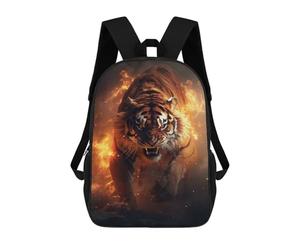 sinyumoney Fiery Tiger Fire Flames Mochila Escolar/de Trabajo/para Portátil Para Hombres, Mujeres Y Adolescentes 17inch