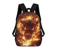 sinyumoney Fiery Tiger Head 17inch Mochila Escolar Impresa En 3D Para Niños, Mochila Escolar Informal De Moda, Mochilas De Viaje Para Niños Y Estudiantes.