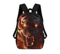 sinyumoney Fiery Tiger Roar -1 Mochilas Para Niños Mochila Escolar Mochila Escolar Impresa En 3D Para Niños Estudiantes De Primaria Y Secundaria 17inch