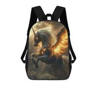 sinyumoney Fiery Winged Unicorn Mochilas De Moda Impresas En 3D 17inch Mochila Escolar Informal Para Niños De Primaria Y Secundaria