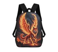 sinyumoney Fiery Winged Wolf Mochila Impresa En 3D Para Niños, Mochila Escolar, Mochilas De Viaje Para Niños, Bolsas De Libros De Alta Capacidad, Mochila Infantil 17inch