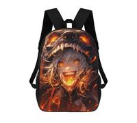 sinyumoney Fiery Wolf Girl Mochila Escolar Para Niños Mochila Escolar Impresa En 3D Mochila Escolar De Moda Para Niños De Primaria Y Secundaria 17inch
