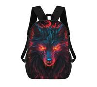 sinyumoney Fiery Wolf Portrait Mochila Escolar Impresa En 3D Para Niños Y Niñas, Mochila Escolar, Mochila De Viaje Para Niños 17inch