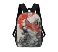 sinyumoney Fiery Wolf Roaring Art Print Mochilas De 17 Pulgadas Para Niños, Mochilas Escolares Impresas En 3D Para Estudiantes De Primaria Y Secundaria, Para Niños Y Niñas.