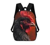 sinyumoney Fighting Rooster Mochila Escolar Para Niños Mochila Escolar Impresa En 3D Mochila Escolar De Moda Para Niños De Primaria Y Secundaria 17inch