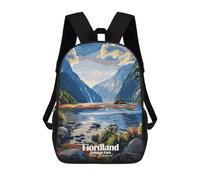 sinyumoney Fiordland National Park, New Zealand Mochila Escolar Mochilas Escolares Para Niñas Y Niños Mochila Con Bolsillo Mochila Escolar De Moda Para Niños 17inch