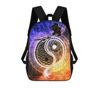 sinyumoney Fire And Ice Mochila Escolar Infantil Impresa En 3D Para Niños, Mochilas De Viaje, Bolsas Para Libros Para Niños Estudiantes De Primaria 17inch