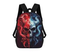 sinyumoney Fire And Ice Skull Mochila Infantil Para Niñas, Mochila Escolar 3D, Mochila Para Niños Pequeños, Mochila Informal De Día, Mochila Escolar De Moda 17inch
