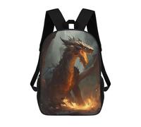 sinyumoney Fire Dragon Mochila Infantil, Mochila Escolar Para Niños Y Adolescentes, Mochila De Viaje, Mochila Escolar, Mochila Para Libros 17inch