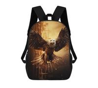 sinyumoney Fire Flames Bald Eagle USA Mochilas Escolares Mochilas Escolares De Secundaria Mochila Informal Para El Campus Viajes Al Aire Libre Deportes 17inch