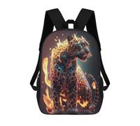 sinyumoney Fire Flames Fantasy Jaguar Mochila Escolar Resistente Al Agua, Mochila De Viaje, Bolsa Para Computadora Para La Escuela/trabajo/viajes 17inch