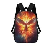 sinyumoney Fire Flames Phoenix Bird Mochila Ronaldo, Mochila Infantil, Mochila Escolar Para Estudiantes, Mochila Para Libros, Mochila Escolar Impresa En 3D Para Niños Y Niñas, 17inch