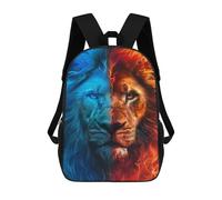 sinyumoney Fire & Ice Lion Art Print -5 Mochila Escolar Infantil De 17 Pulgadas Con Estampado 3D, Mochila Moderna Para Niños, Mochilas De Viaje, Bolsas Para Libros, Mochila Escolar Infantil