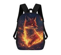 sinyumoney Fire Light Eyes Fox Mochila Infantil Escolar Para Niños Con Estampado 3D De Dibujos Animados, Mochila Escolar Para Estudiantes, Mochila Para Portátil Para Niños Y Niñas 17inch