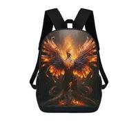 sinyumoney Fire Phoenix Mochila Escolar Infantil Impresa En 3D Para Niños, Mochila De Viaje De Alta Capacidad, Mochilas Para Libros De 17 Pulgadas Para Niños